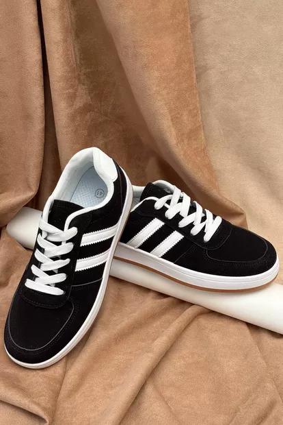 Кроссовки женские, цвет черно-белый, 248RJH50