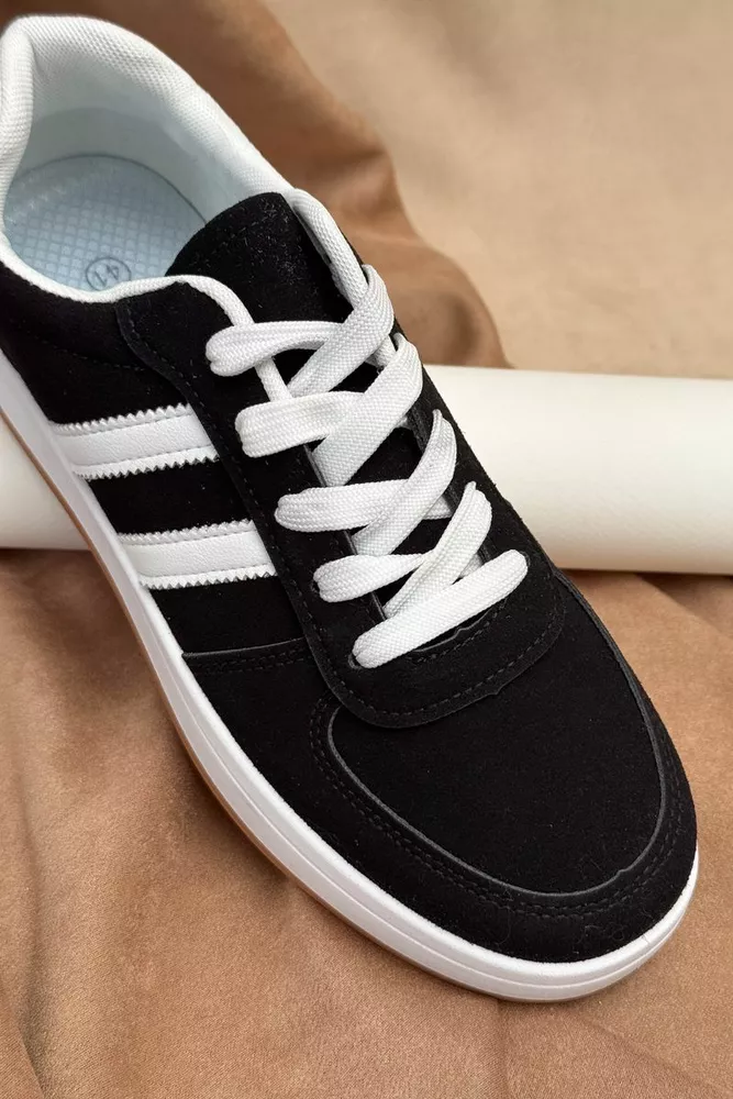 Купить Кроссовки женские, цвет черно-белый, 248RJH50 оптом - Фото №2