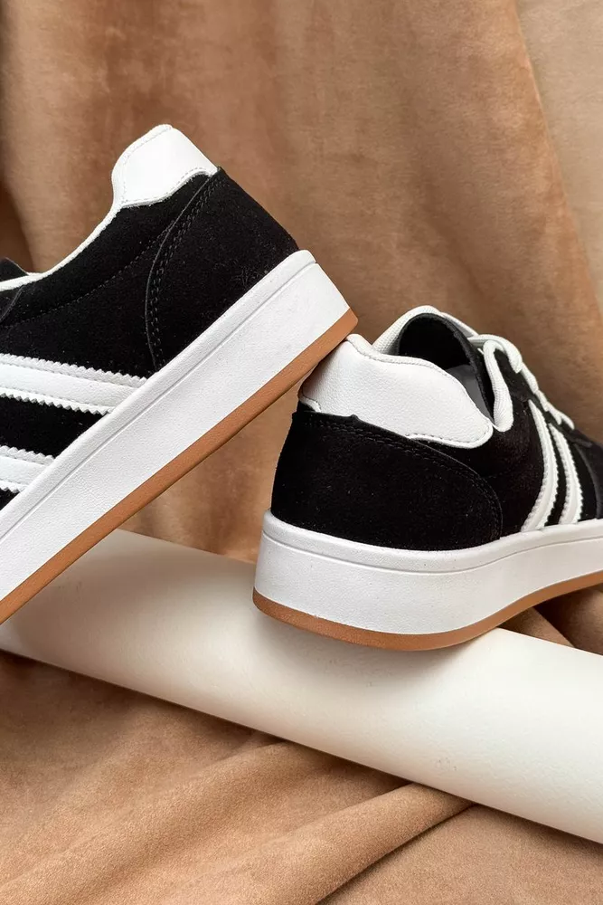 Купить Кроссовки женские, цвет черно-белый, 248RJH50 оптом - Фото №4