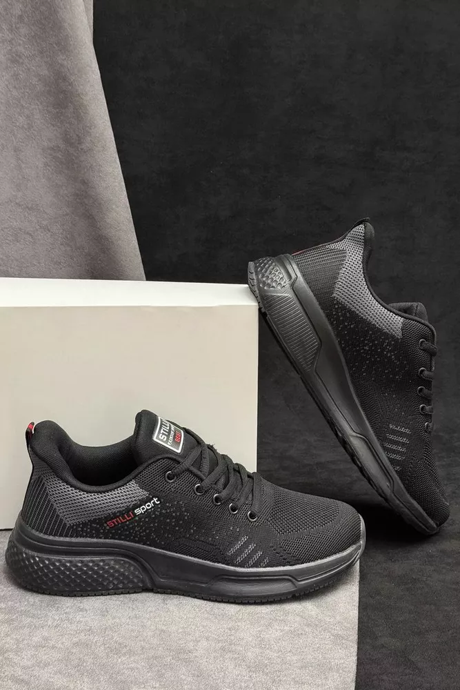 Купити Кросівки чоловічі демісезонні  -уцінка, колір чорно-сірий, 248RH272-U - Фото №1