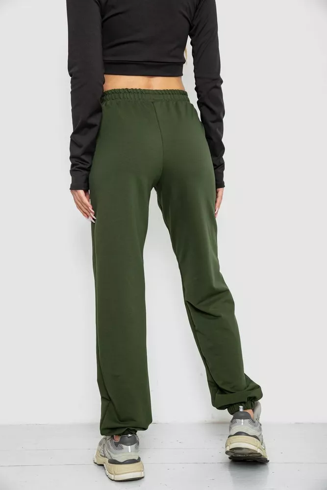 Купити Спортивні штани жіночі  -уцінка, колір хакі, 247R4670-U-21 - Фото №4