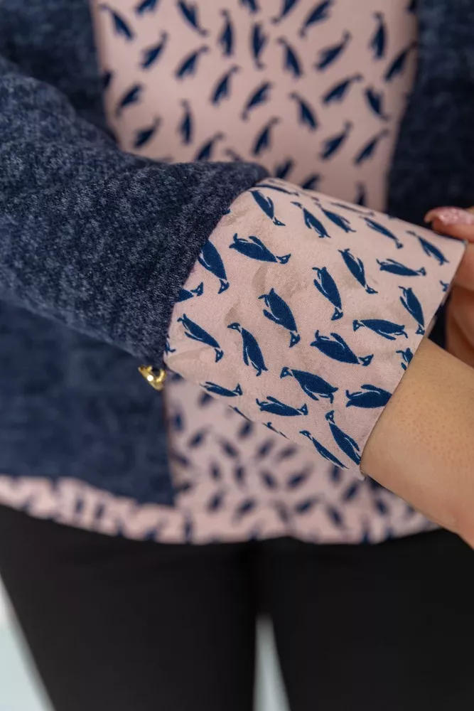 Купити Блуза жіноча обманка  -уцінка, колір синьо-пудровий, 230R53-6-U-7 - Фото №2