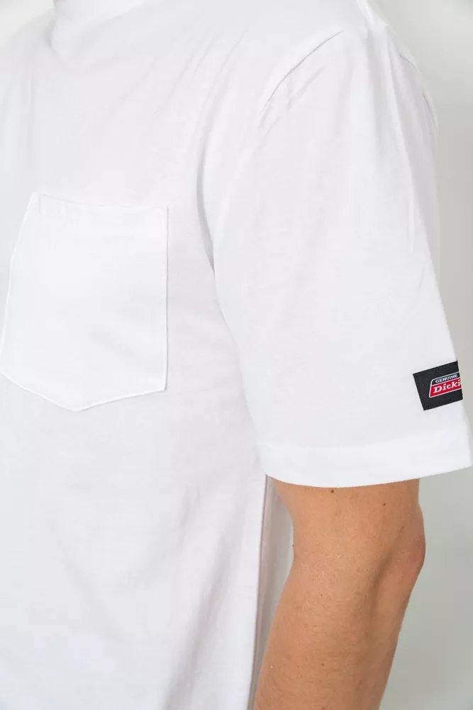 Купити Футболка чоловіча однотонна  -уцінка, колір білий, 238R57832-U-1 оптом - Фото №5