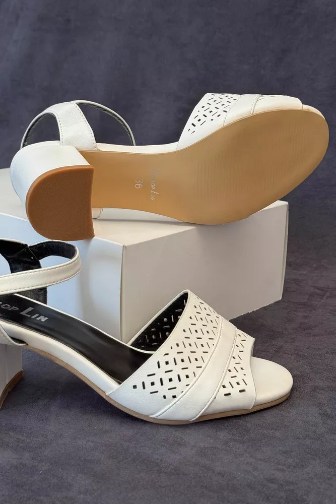 Купити Босоніжки жіночі  -уцінка, колір білий, 243RE257-U - Фото №5