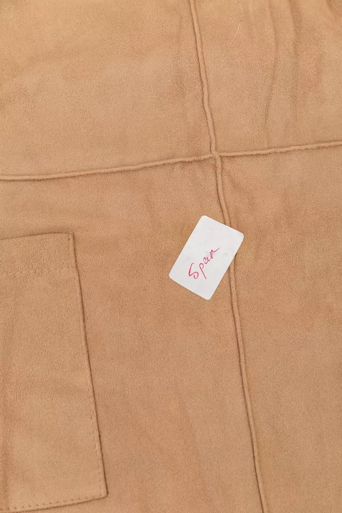 Купить Платье замша прямого кроя  -уценка, цвет бежевый, 230R58-U-4 - Фото №2