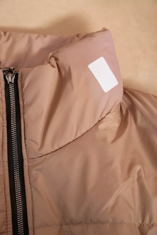 Купити Куртка жіноча демісезонна  -уцінка, колір бежевий, 102R5273-U оптом - Фото №8
