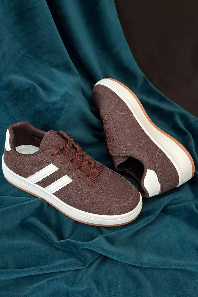 Купити Кросівки жіночі, колір коричневий, 248RJH50 оптом - Фото №3