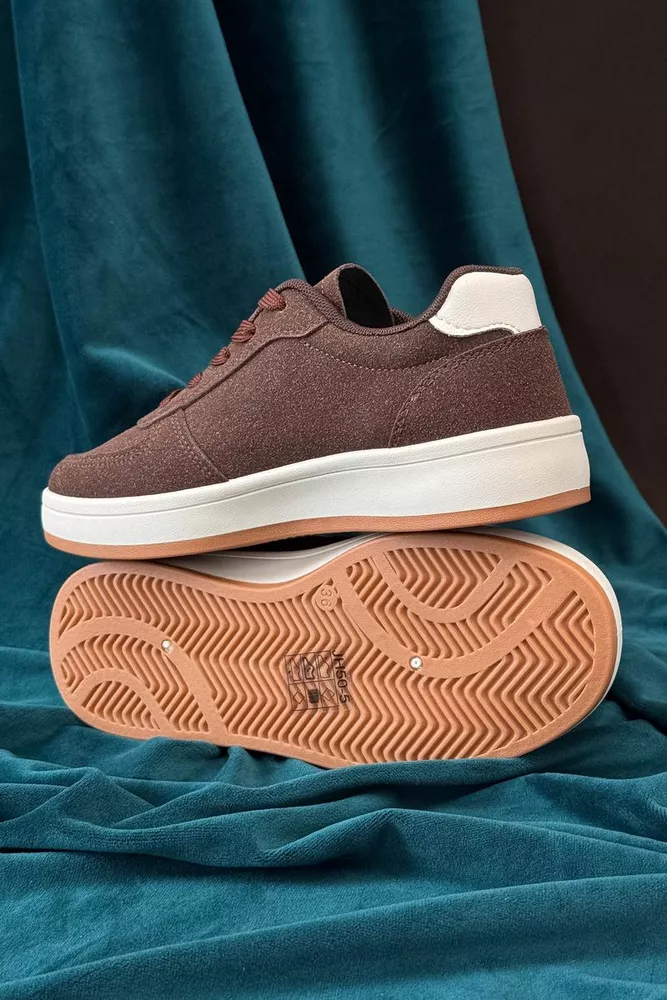 Купити Кросівки жіночі, колір коричневий, 248RJH50 оптом - Фото №5