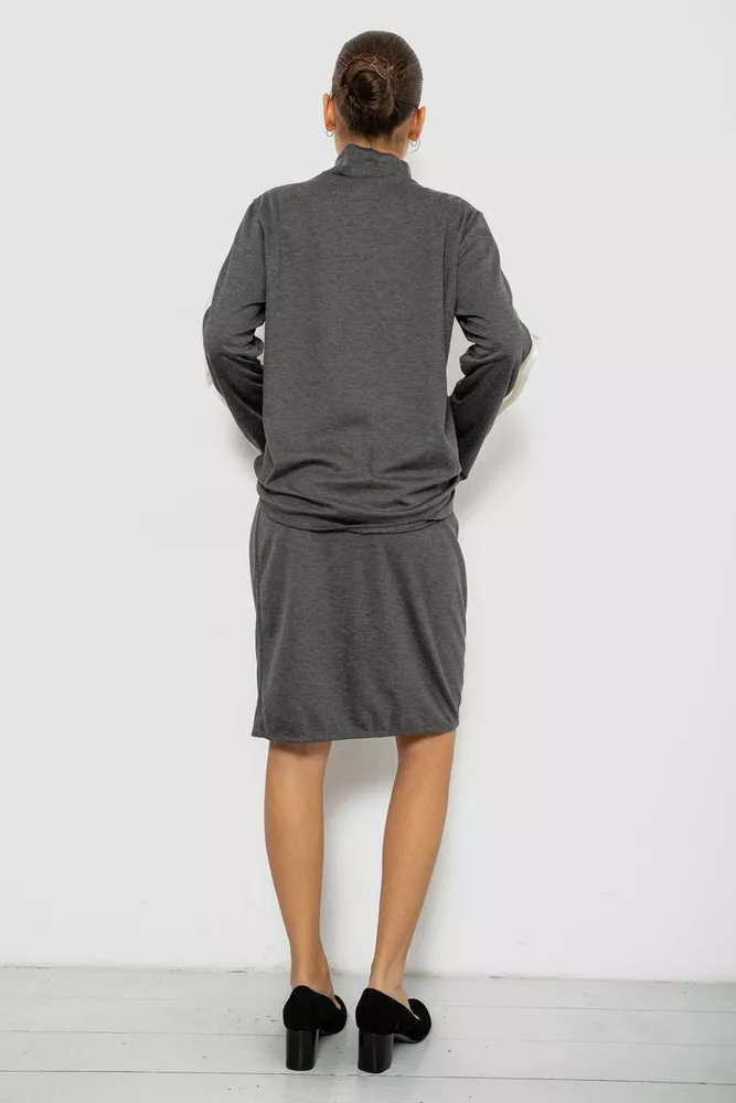 Купить Костюм женский классический, цвет серый, 257R322-1 - Фото №4