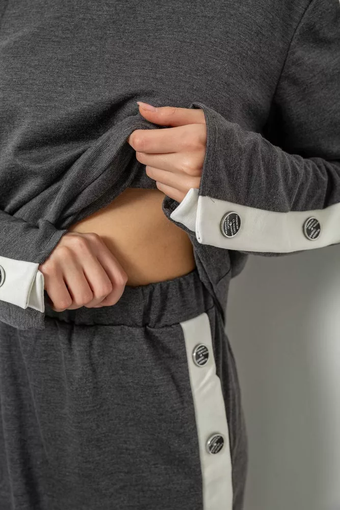 Купить Костюм женский классический, цвет серый, 257R322-1 - Фото №5