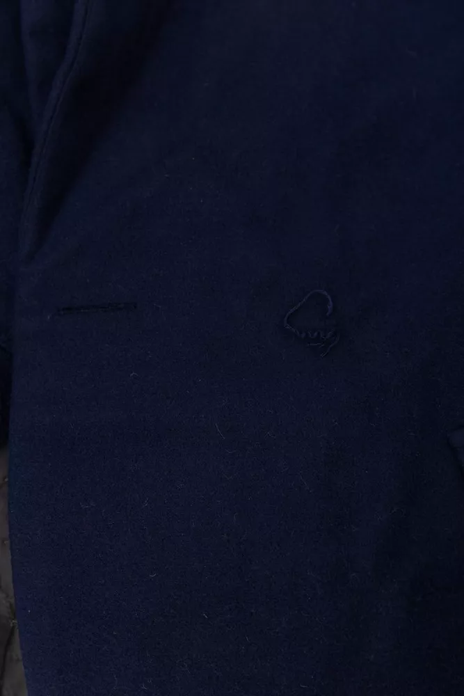 Купити Пальто класичне з поясом  -уцінка, колір синій, 230R133-U-3 - Фото №2