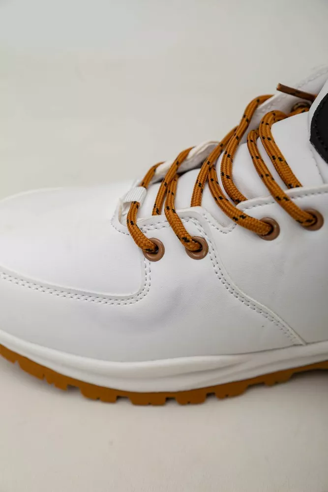 Купити Кросівки чоловічі зимові на хутрі  -уцінка, колір біло-жовтий, 248RH770-U-5 - Фото №8