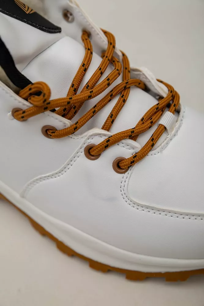 Купити Кросівки чоловічі зимові на хутрі  -уцінка, колір біло-жовтий, 248RH770-U-7 - Фото №7