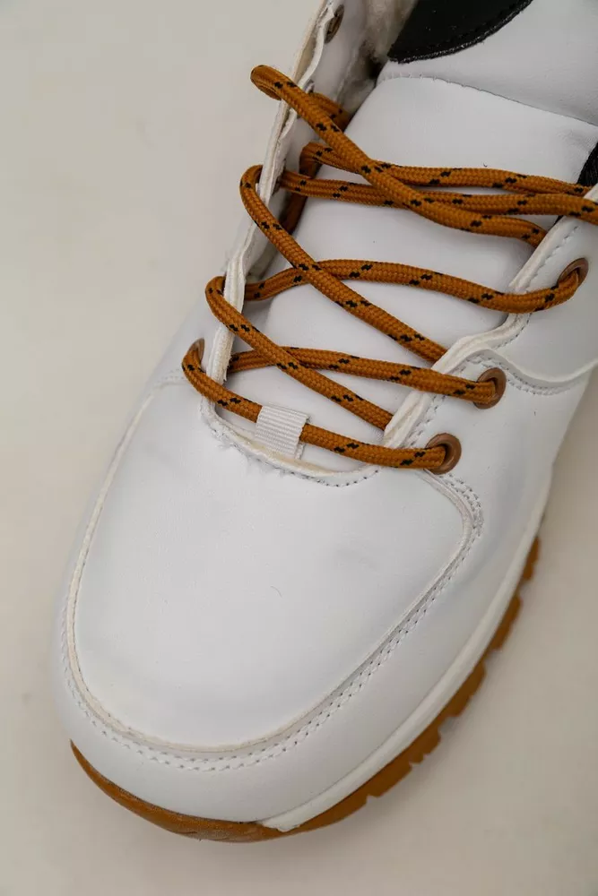 Купити Кросівки чоловічі зимові на хутрі  -уцінка, колір біло-жовтий, 248RH770-U-14 - Фото №7