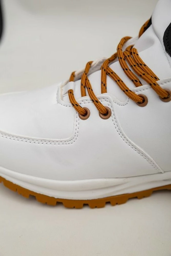 Купити Кросівки чоловічі зимові на хутрі  -уцінка, колір біло-жовтий, 248RH770-U-17 - Фото №7