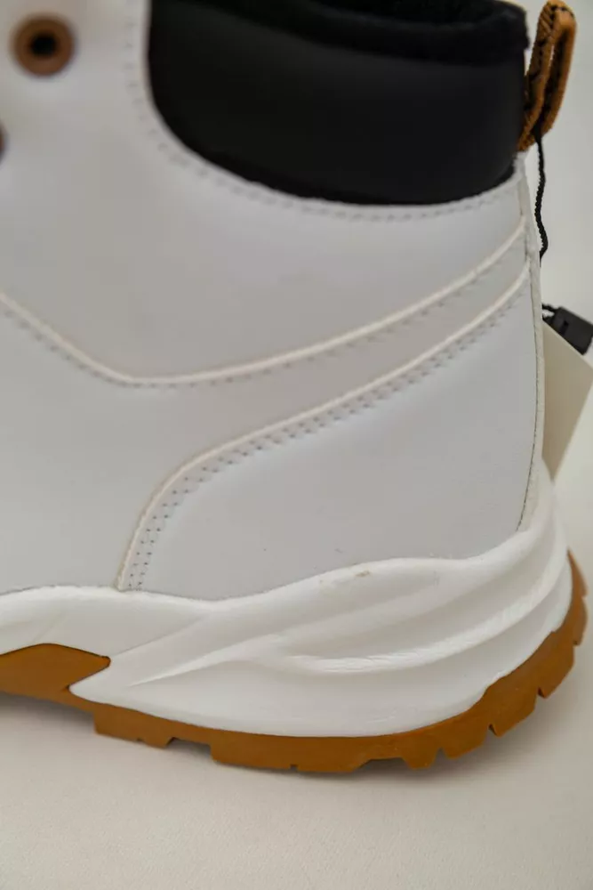 Купити Кросівки чоловічі зимові на хутрі  -уцінка, колір біло-жовтий, 248RH770-U-18 - Фото №7