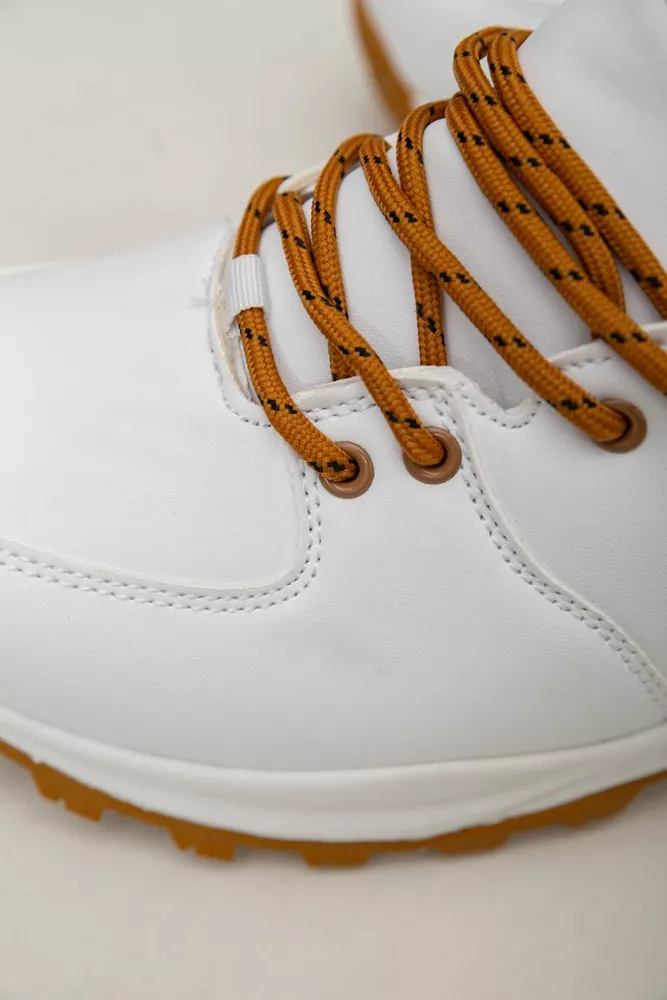 Купити Кросівки чоловічі зимові на хутрі  -уцінка, колір біло-жовтий, 248RH770-U-18 - Фото №8