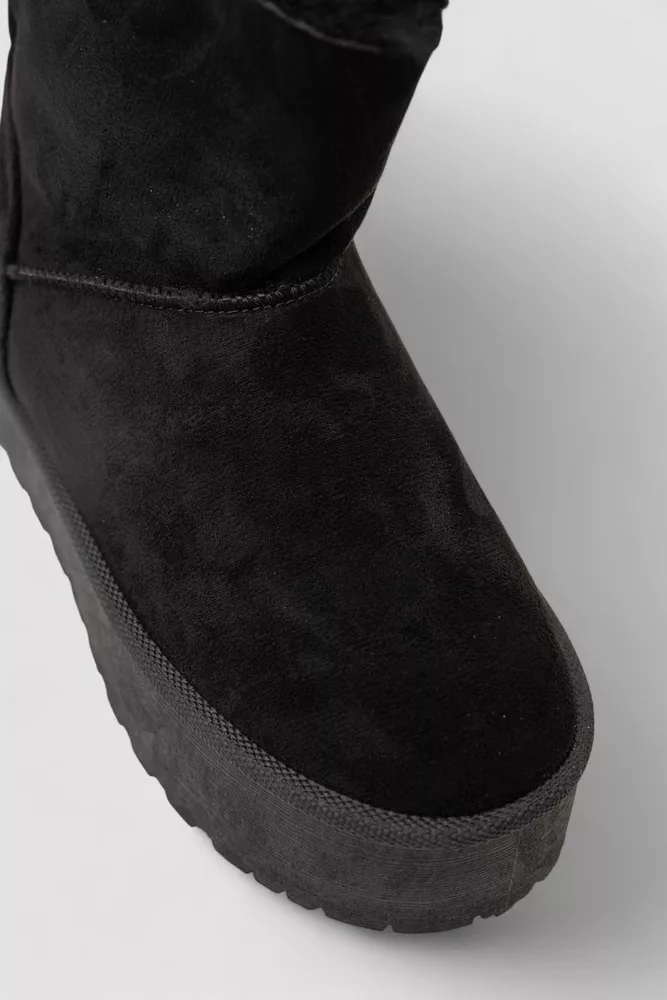 Купить Угги женские на меху, цвет черный, 243RG679 оптом - Фото №2