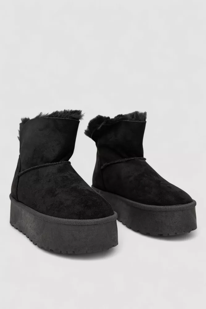 Купить Угги женские на меху, цвет черный, 243RG679 оптом - Фото №3