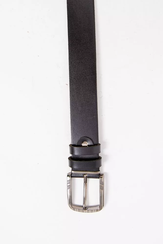 Купити Шкіряний чоловічий ремінь чорного кольору, класика 196R3551W2 оптом - Фото №2