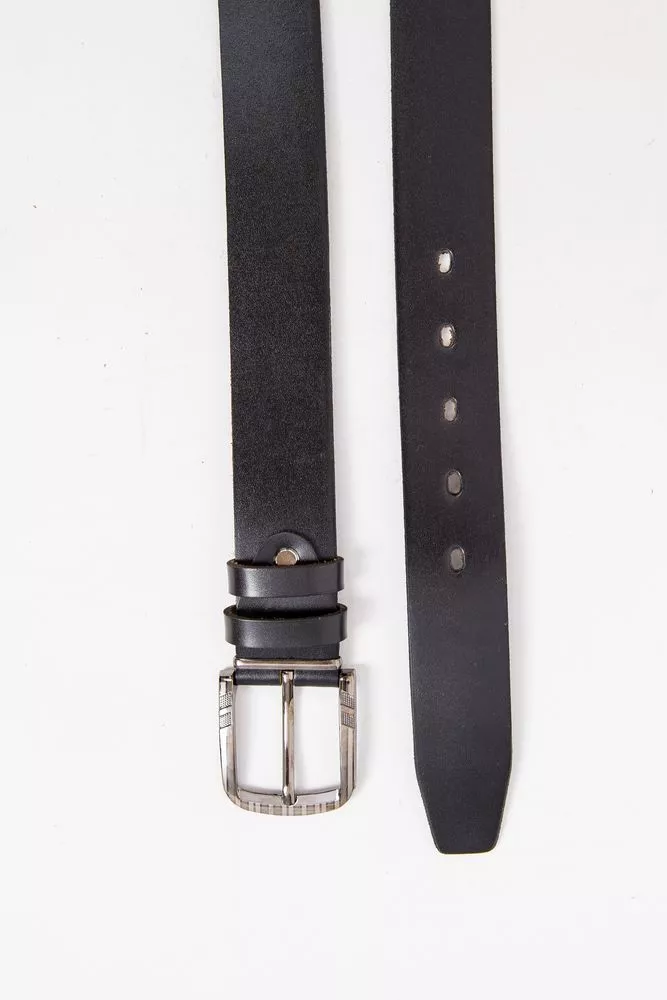 Купити Шкіряний чоловічий ремінь чорного кольору, класика 196R3551W2 оптом - Фото №3