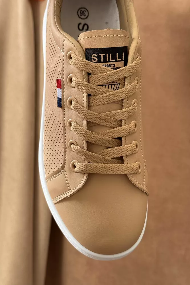 Купить Кеды женские, цвет бежевый, 248RR63 оптом - Фото №3