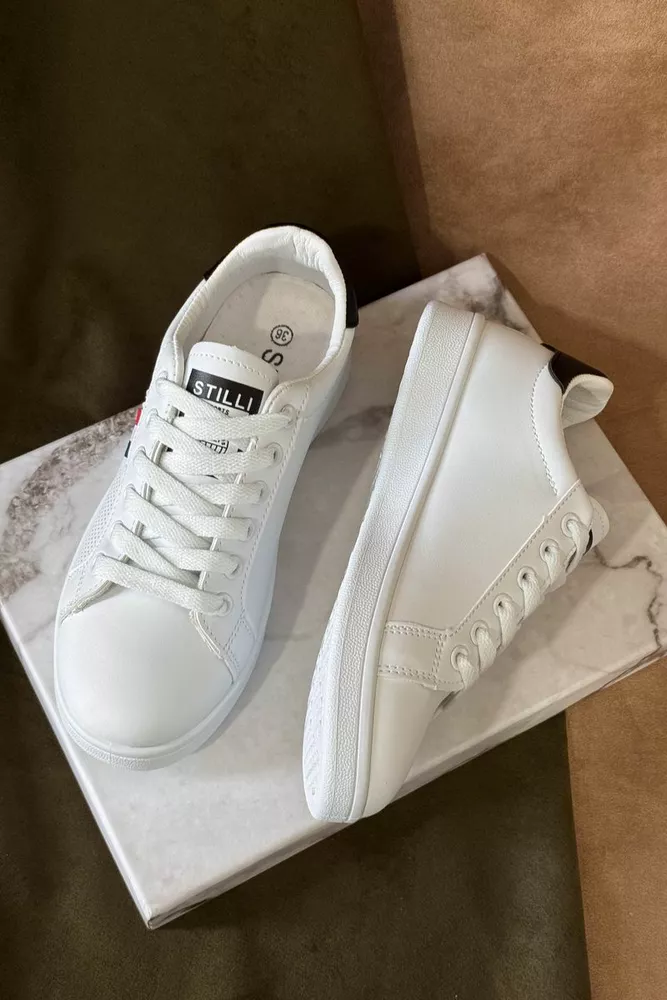 Купити Кеди жіночі, колір біло-чорний, 248RR63 - Фото №2