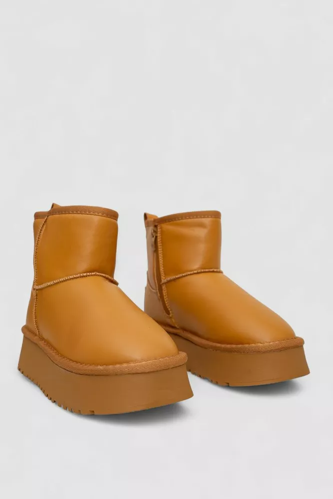 Купить Угги женские на меху  -уценка, цвет коричневый, 243RL954-U-16 - Фото №3