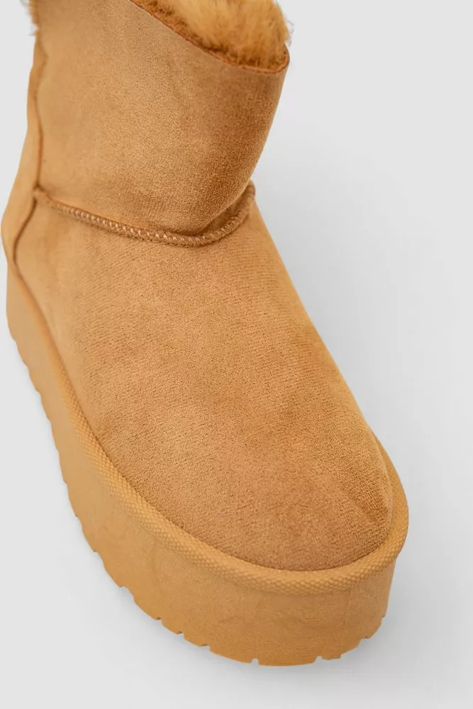 Купити Уггі жіночі на хутрі, колір коричневий, 243RG679 - Фото №2