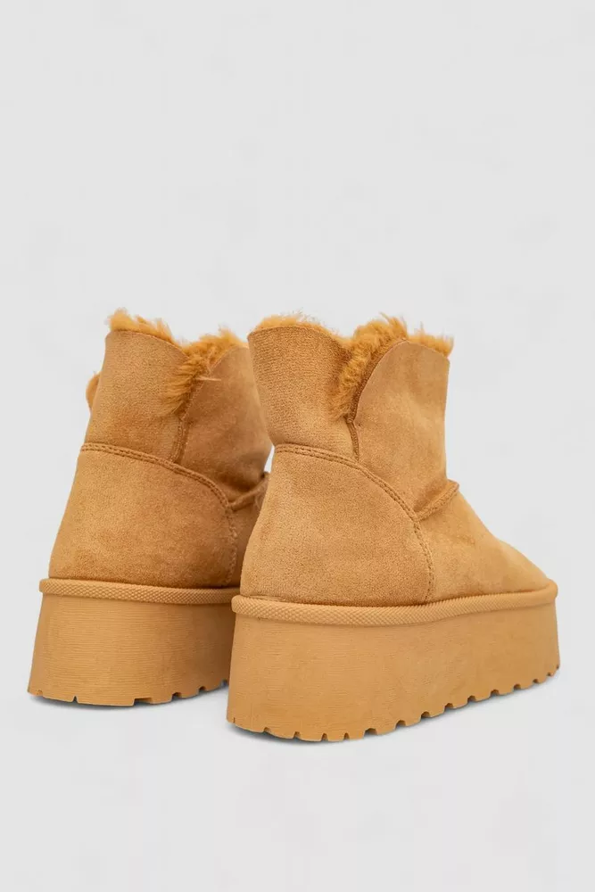 Купити Уггі жіночі на хутрі, колір коричневий, 243RG679 - Фото №4