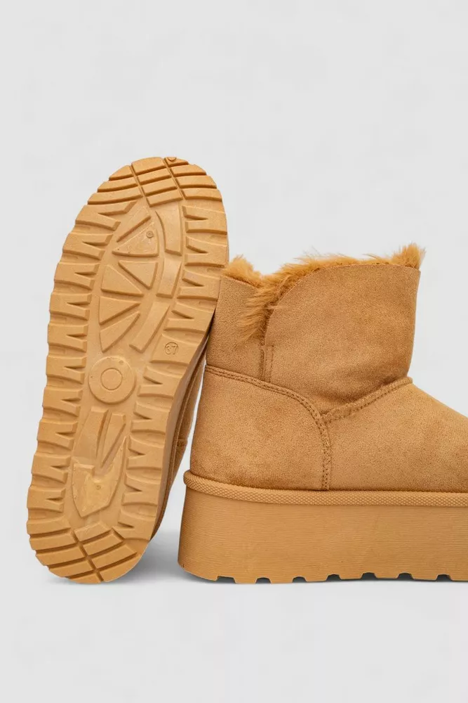 Купити Уггі жіночі на хутрі, колір коричневий, 243RG679 - Фото №5