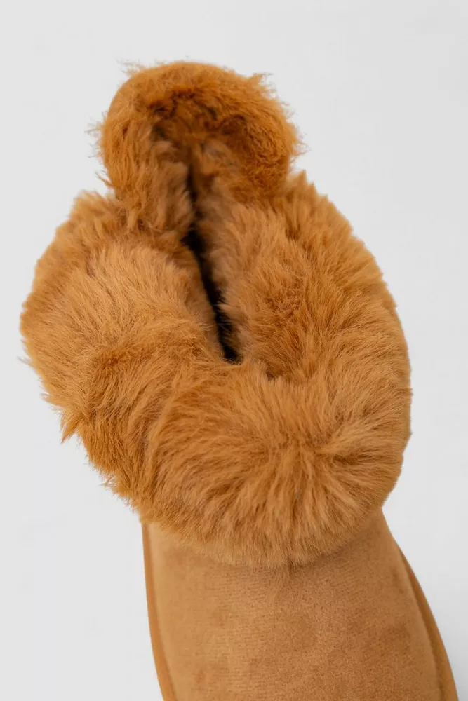 Купити Уггі жіночі на хутрі, колір коричневий, 243RG679 - Фото №6