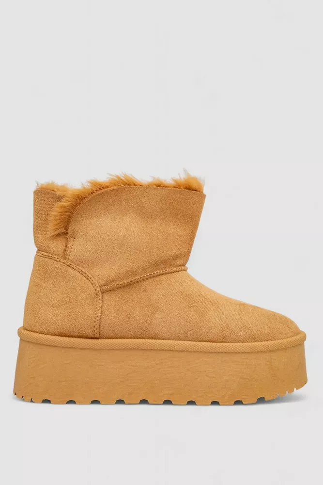 Купити Уггі жіночі на хутрі, колір коричневий, 243RG679 - Фото №1