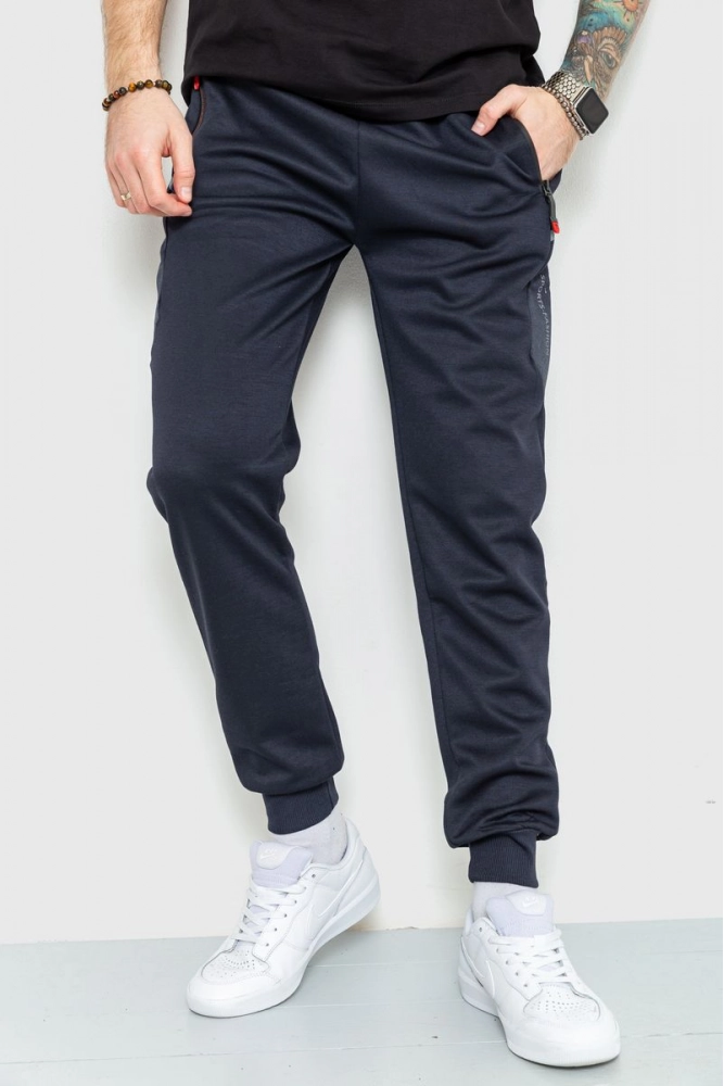 Купить Спорт штаны мужские демисезонные, цвет темно-синий, 184R9616 - Фото №1