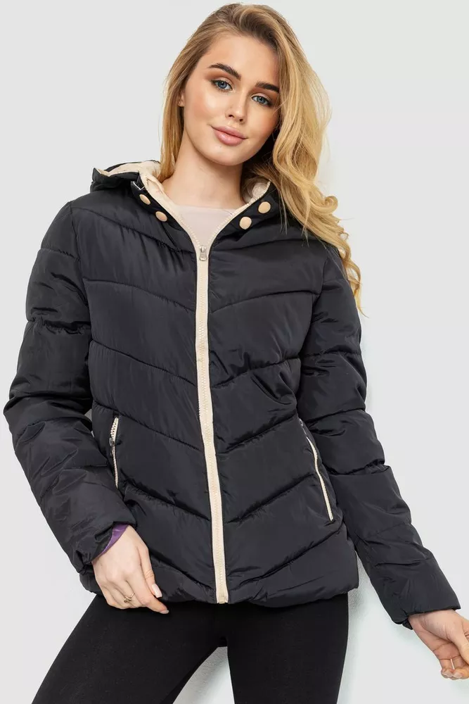 Купить Куртка женская демисезонная, цвет черный, 244R052 - Фото №1