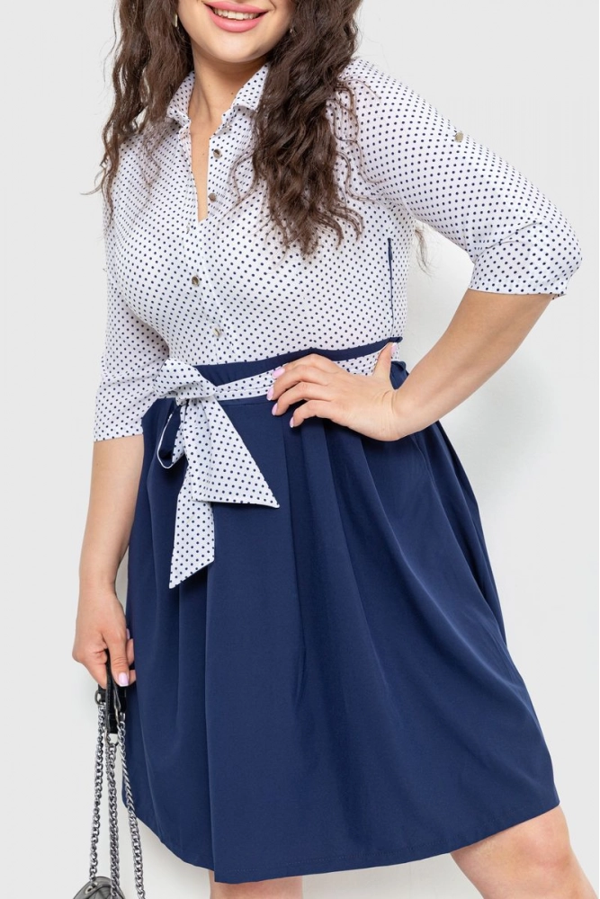 Купити Сукня, колір синьо-білий, 230R79-2 - Фото №1