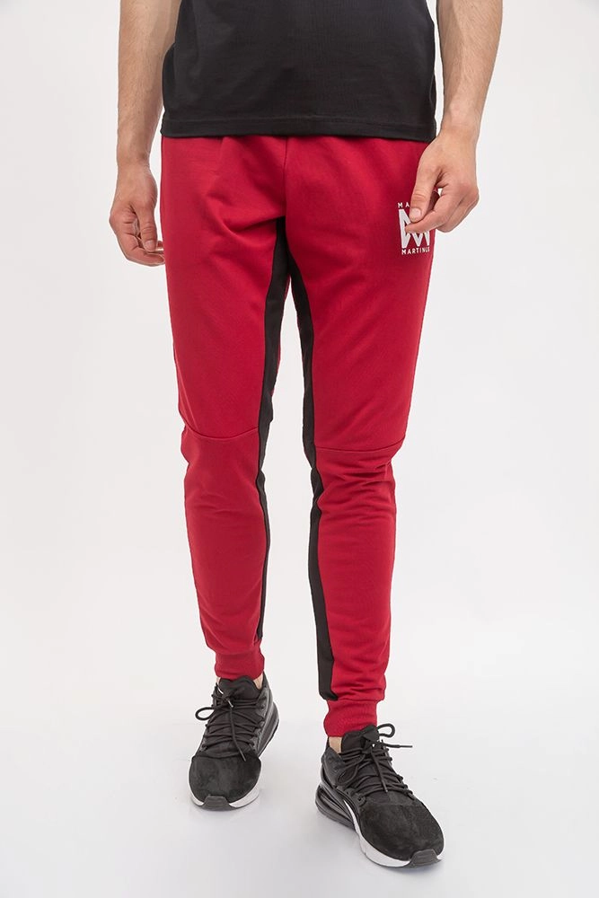Купить Спорт брюки мужские, цвет бордовый, 119R40 - Фото №1