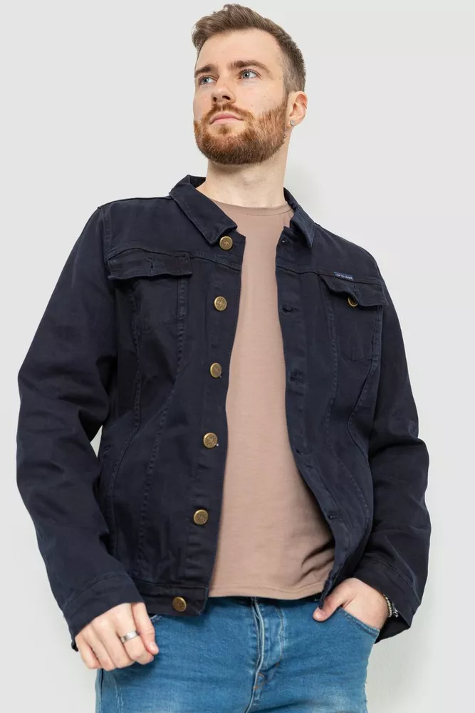 Купити Джинсова куртка чоловіча, колір синій, 157R501 оптом - Фото №1