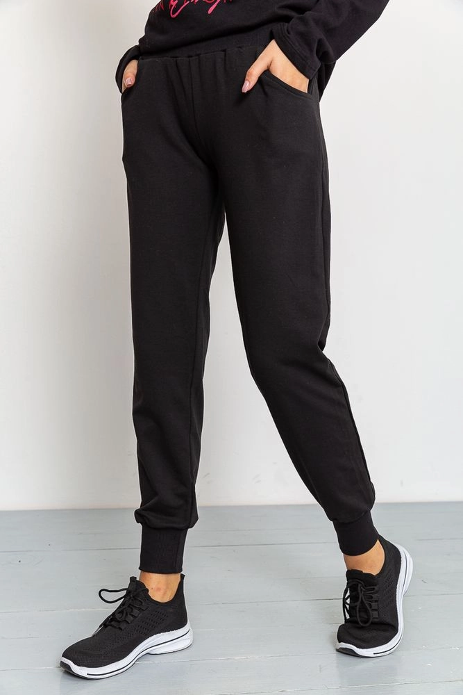 Купить Спорт штаны женские, цвет черный, 167R758 - Фото №1