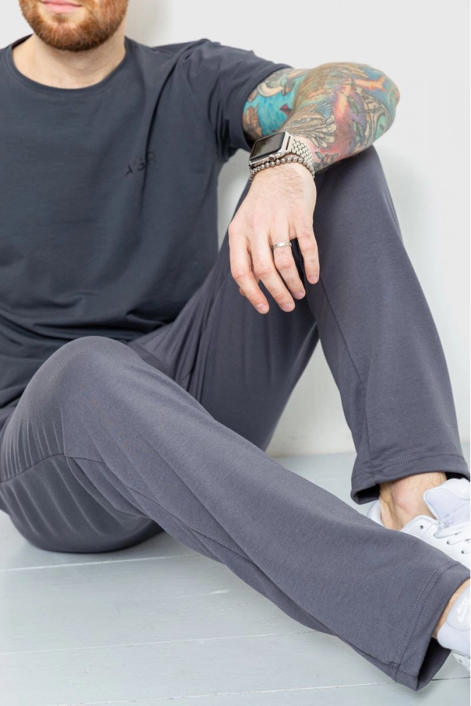 Купить Спорт штаны мужские, цвет темно-серый, 129R6480 - Фото №1