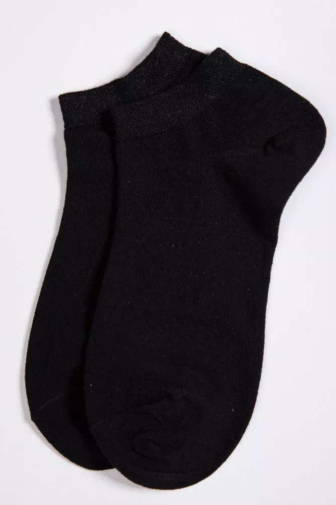 Купити Однотонні короткі шкарпетки, чорного кольору, для жінок, 151R2866 - Фото №1