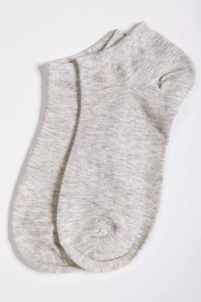 Купити Однотонні короткі шкарпетки, сіро-бежевого кольору, для жінок, 151R2866 - Фото №1