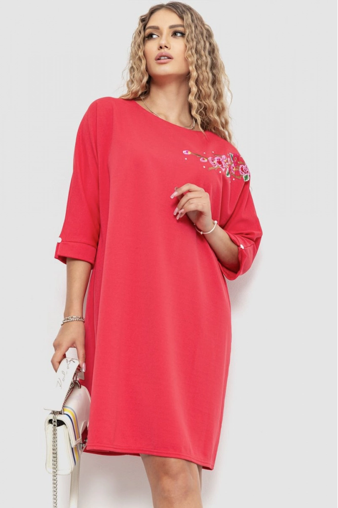 Купити Ошатне плаття, колір кораловий, 186R45 - Фото №1