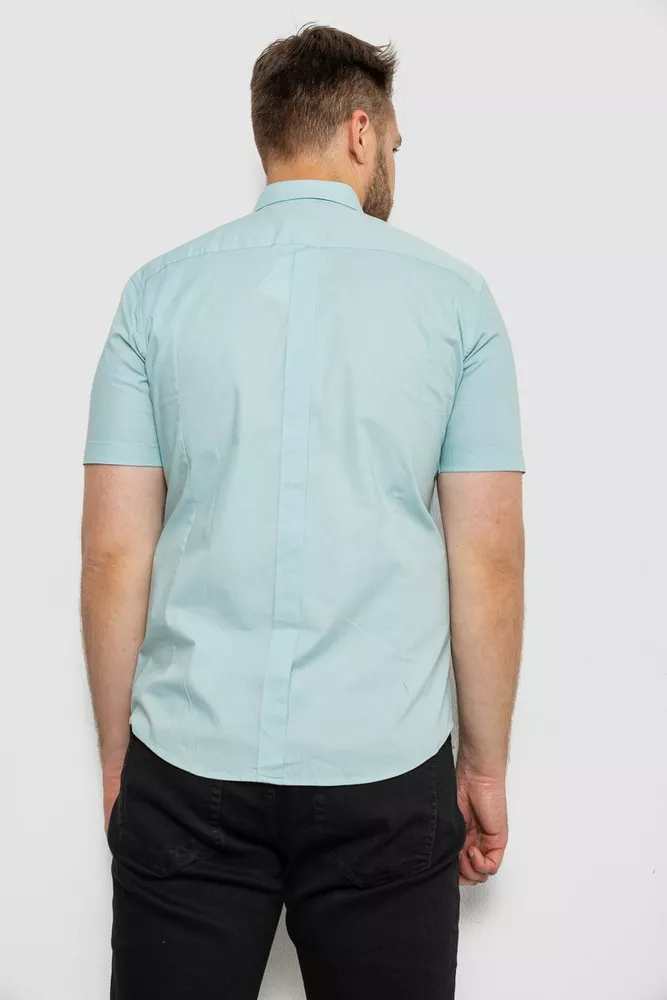 Купить Рубашка мужская однотонная, цвет мятный, 214R6917 - Фото №4