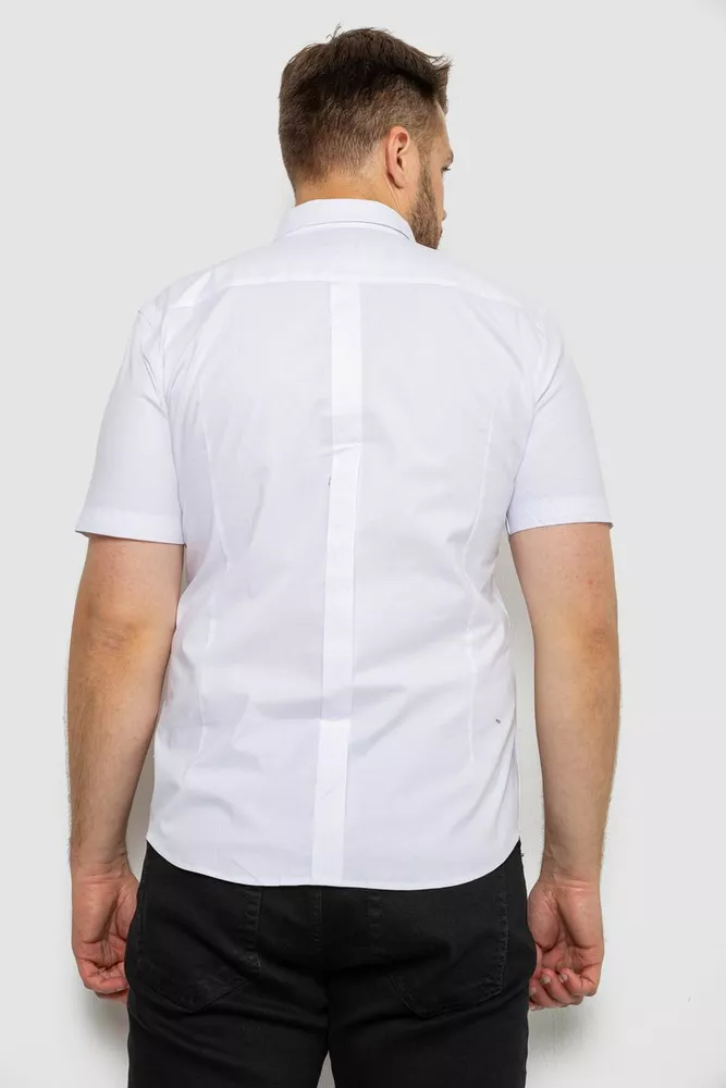 Купить Рубашка мужская однотонная, цвет белый, 214R6917 - Фото №4