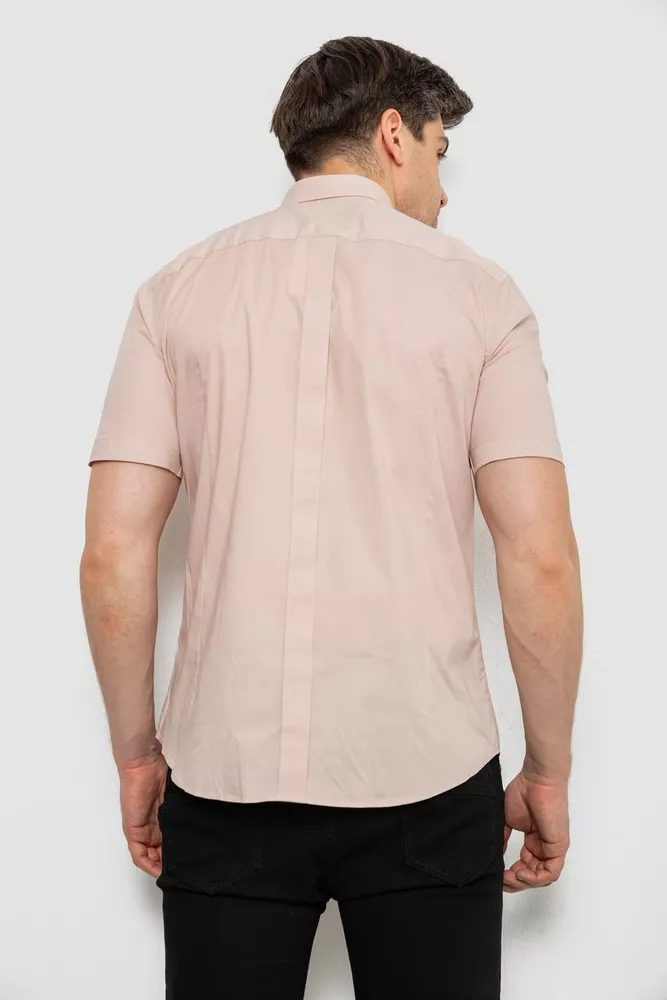 Купити Сорочка чоловіча однотонна, колір бежевий, 214R6917 - Фото №4
