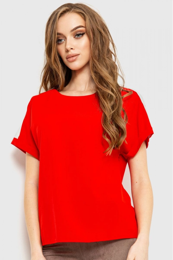 Купить Блуза повседневная  - уценка, цвет красный, 230R101-2-U-3 - Фото №1