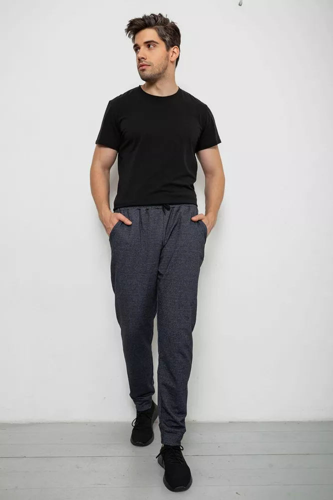 Купить Спортивные штаны мужские на флисе, цвет серый, 238R135 - Фото №2
