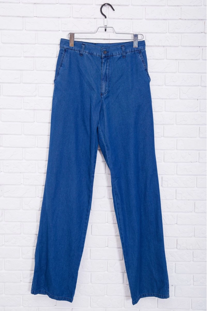 Купити Прямі чоловічі джинси синього кольору 190R924 - Фото №1