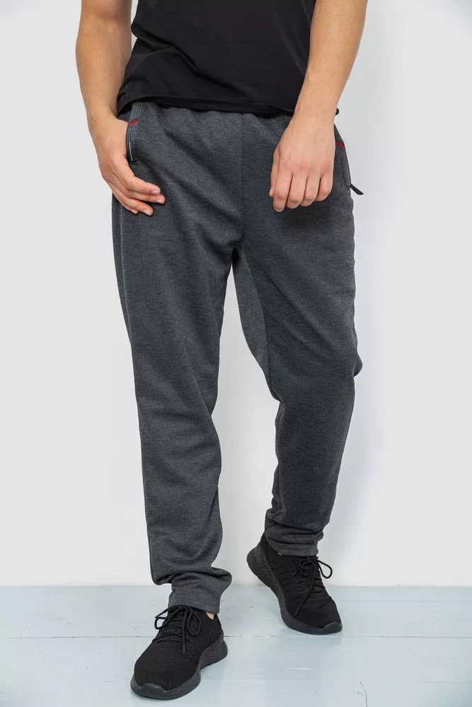 Купить Спорт штаны мужские, цвет темно-серый, 244R41666 - Фото №1